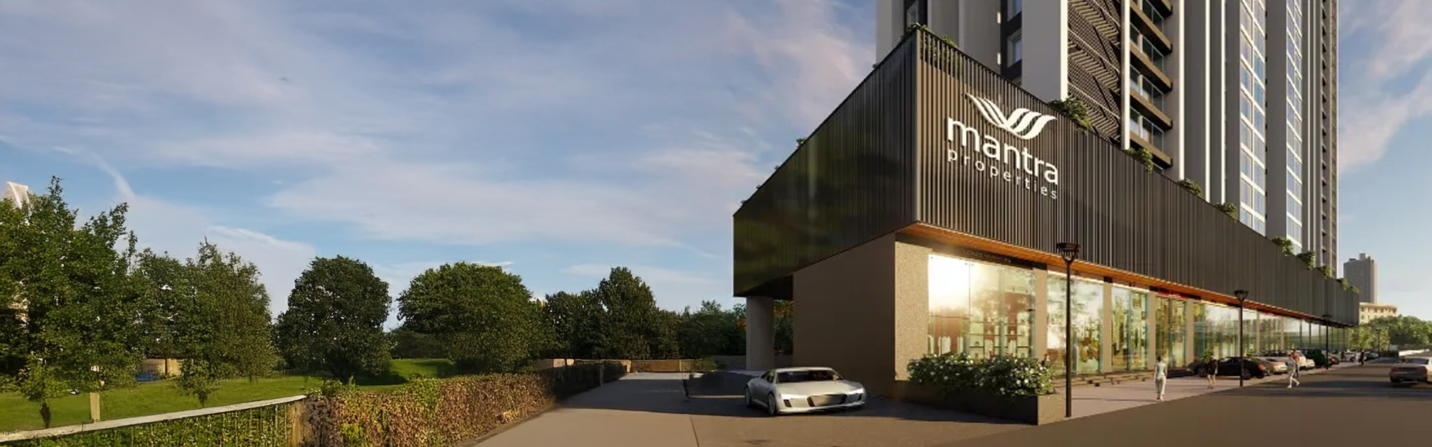 Image of Mantra Riverside — photo gallery, images, brochure, amenities, cost sheet, price breakup, availability details, RERA number, RERA certificate, possession date, layout plan, logo, floor plan, master plan, and location map showcasing project highlights and features.