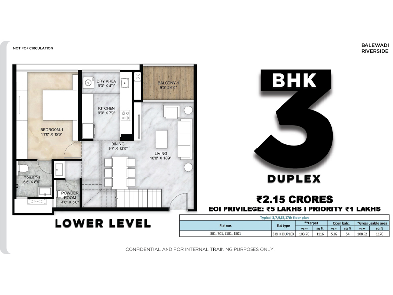 Floor plan of Mantra Riverside — photo gallery, images, brochure, amenities, cost sheet, price breakup, availability details, RERA number, RERA certificate, possession date, layout plan, logo, floor plan, master plan, and location map showcasing project highlights and features.